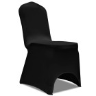 Housses élastiques de chaise noir 30 pcs
