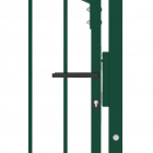 Portail de clôture avec pointes acier 100x125 cm vert