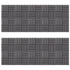 Carreaux de terrasse 20pcs délavage gris 30x30 cm acacia solide