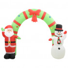 Arche gonflable avec Père Noël et bonhomme de neige LED 280 cm