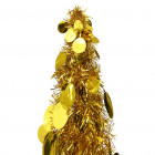 Sapin de Noël artificiel escamotable Doré 180 cm PET