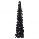 Sapin de Noël artificiel escamotable Noir 120 cm PET