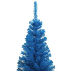 Sapin de Noël artificiel avec support Bleu 150 cm PVC