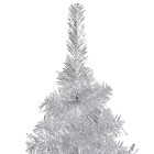 Sapin de Noël artificiel avec support Argenté 210 cm PET