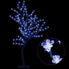 Sapin de Noël 128 LED bleu Cerisier en fleurs 120 cm