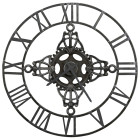 Horloge murale argenté 78 cm métal