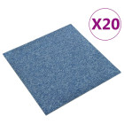 Dalles de tapis de sol 20 pcs 5 m² 50x50 cm bleu