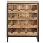 Armoire à vin 62x33x78,5 cm bois de manguier brut