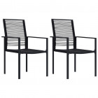 Chaises de jardin rotin pvc noir - Nombre de places au choix