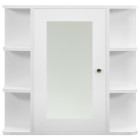 Armoire à miroir de salle de bain 66 x 17 x 63 cm mdf blanc helloshop26 02_0006718