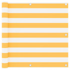 Écran de balcon blanc et jaune 90x500 cm tissu oxford
