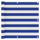 Écran de balcon blanc et bleu 90x600 cm tissu oxford