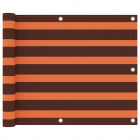 Écran de balcon orange et marron 75x400 cm tissu oxford