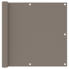 Écran de balcon taupe 90x600 cm tissu oxford