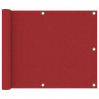 Écran de balcon rouge 75x600 cm tissu oxford