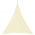 Voile de parasol tissu oxford triangulaire 4x5x5 m crème