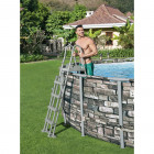Échelle de piscine de sécurité à 4 marches 132 cm