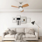 Ventilateur de plafond lampe et télécommande 76 cm - Couleur au choix