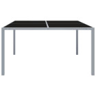 Table de jardin 130x130x72 cm gris acier et verre