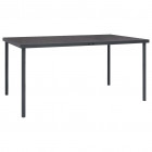 Table à dîner d'extérieur anthracite 150x90x74 cm acier