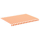 Tissu de remplacement pour auvent jaune et orange 3,5x2,5 m