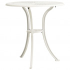 Table de jardin blanc 62x62x65 cm aluminium coulé