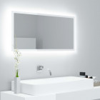 Miroir à LED de salle de bain 90x8,5x37 cm Acrylique - Couleur au choix