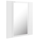Armoire à miroir de bain 40 x 12 x 45 cm à led blanc brillant acrylique helloshop26 02_0006690