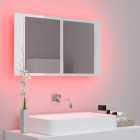 Armoire à miroir de bain à led 80x12x45 cm - Couleur au choix