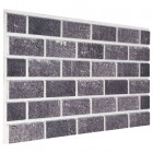 Panneaux muraux 3d au design de brique gris et noir 10 pcs eps