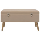 Banc avec compartiment de rangement 80 cm velours - Couleur au choix