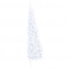 Sapin de noël artificiel moitié avec support blanc 240 cm pvc