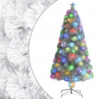 Sapin de noël artificiel avec led blanc 120 cm fibre optique