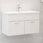 Armoire avec lavabo intégré blanc aggloméré