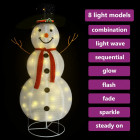  Figurine de bonhomme de neige de Noël à LED Tissu 180 cm