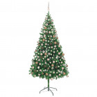  Arbre de Noël artificiel avec LED et boules 210 cm 910 branches