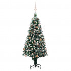  Arbre de Noël artificiel LED et boules et pommes de pin 180 cm