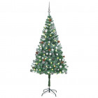  Arbre de Noël artificiel LED et boules et pommes de pin 180 cm