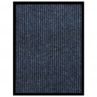 Paillasson rayé bleu 60x80 cm
