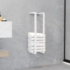 Porte-serviette blanc 12,5x12,5x60 cm acier