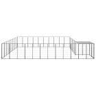 Chenil extérieur cage enclos parc animaux chien 25,41 m² acier noir