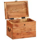 Boîte de rangement 39x28x31 cm bois massif d'acacia