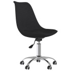 Chaise pivotante de bureau noir tissu