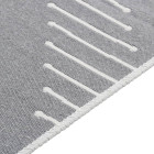Tapis gris foncé coton - Dimension au choix