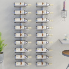 Casier à vin mural pour 9 bouteilles 2 pcs blanc fer