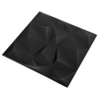 Panneaux muraux 3d 24 pcs 50x50 cm noir diamant 6 m²