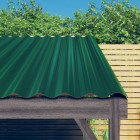 Panneaux de toiture 12 pcs acier enduit de poudre vert 100x36cm