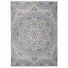 Tapis à tissage plat d'extérieur 200x280 cm motif bleu