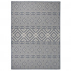 Tapis à tissage plat d'extérieur 200x280 cm rayures bleues