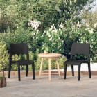 Chaises de jardin 2 pcs polypropylène anthracite